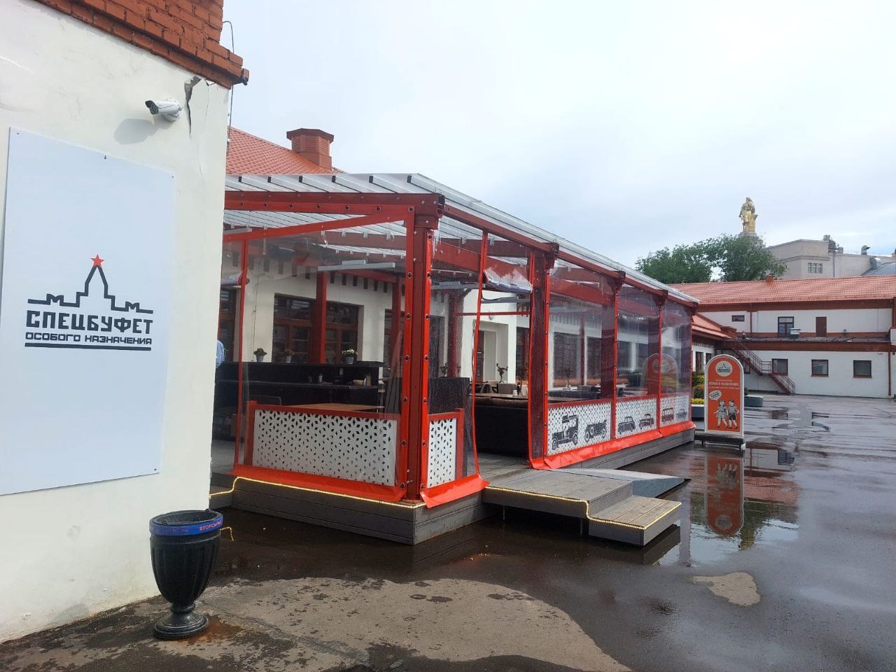 ПВХ шторы для летней террасы кафе в Муроме
